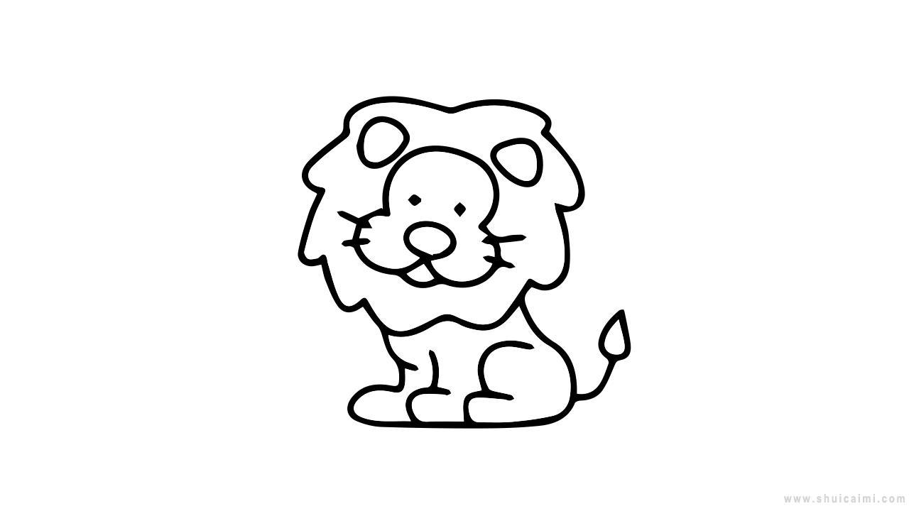大狮子简笔画怎么画 大狮子简笔画好看