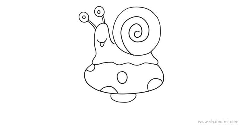蜗牛儿童画怎么画 蜗牛简笔画画法