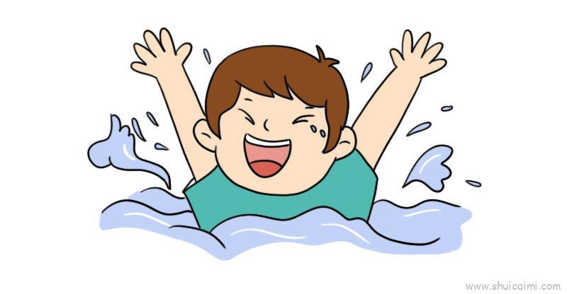 防溺水儿童画怎么画 防溺水简笔画简单
