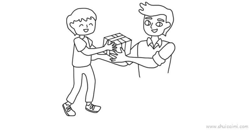 父亲节主题儿童简笔画绘画教程