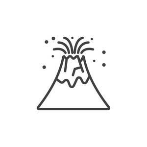火山简笔画 火山简笔画图片大全
