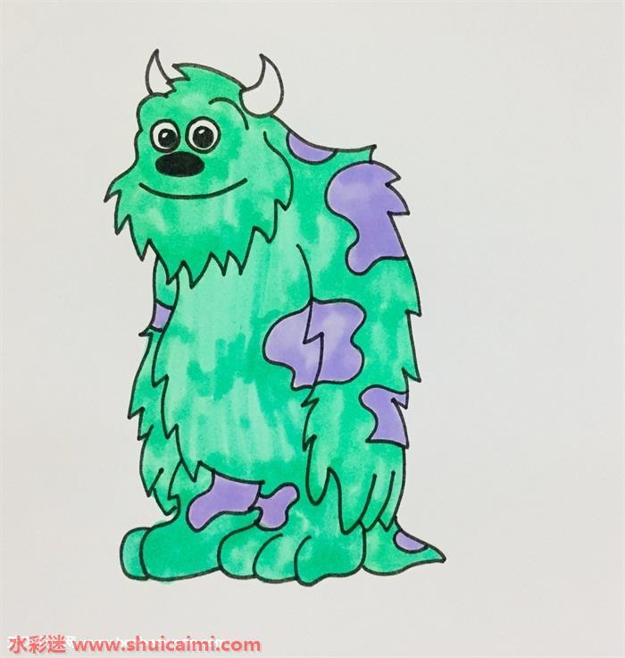 毛怪怎么画 毛怪简笔画步骤图