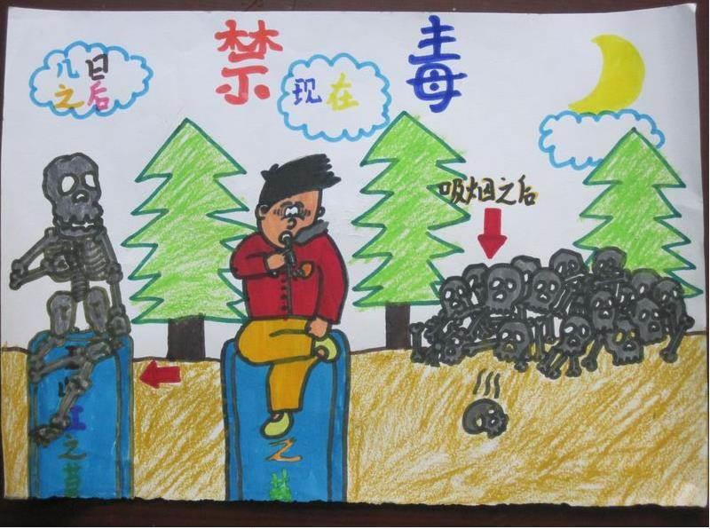 禁毒简笔画 禁毒简笔画图片大全