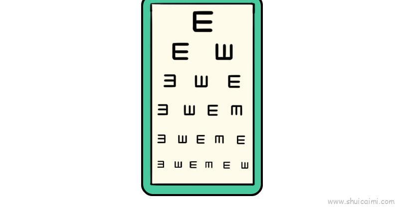 视力表儿童画怎么画 视力表简笔画步骤