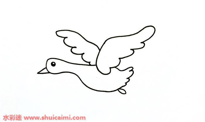 大雁怎么画 大雁简笔画简单彩色