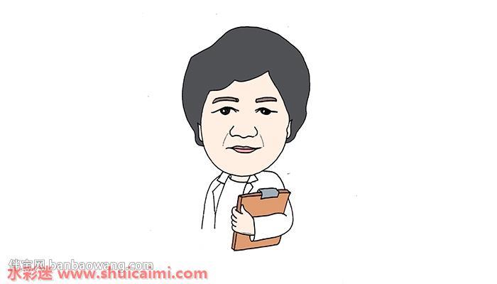李兰娟院士怎么画 李兰娟院士简笔画步骤