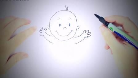 婴儿简笔画 婴儿简笔画女孩