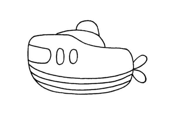 潜艇简笔画 军用潜艇简笔画