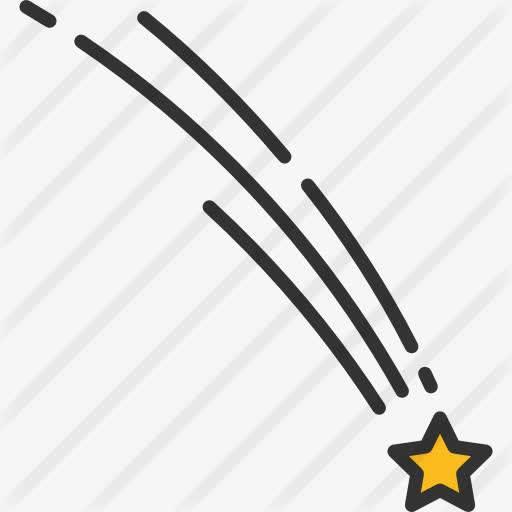 流星简笔画图片 流星简笔画彩色