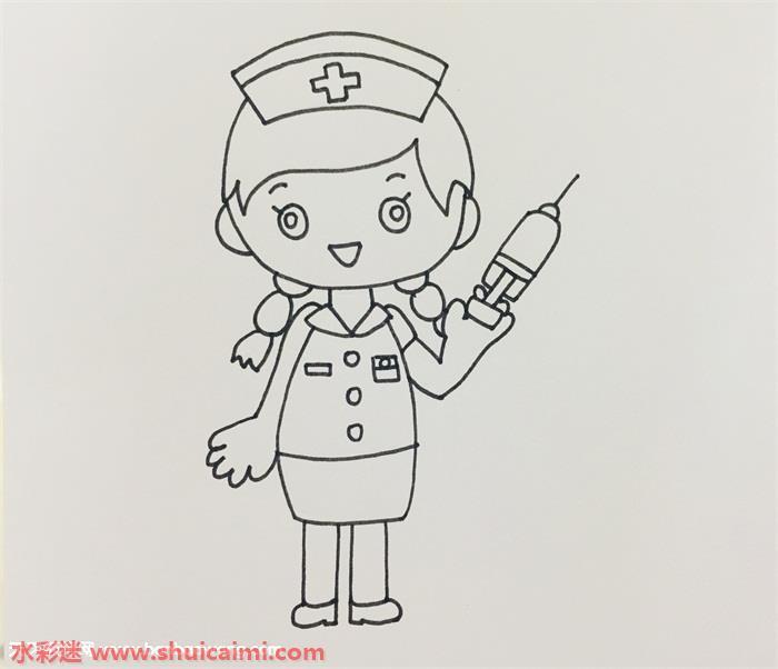卡通护士怎么画 卡通护士简笔画步骤