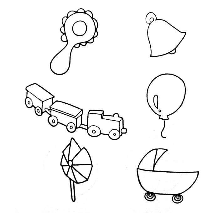 玩具简笔画 玩具简笔画可爱卡通