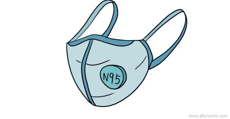 n95口罩儿童画怎么画 n95口罩简笔画顺序
