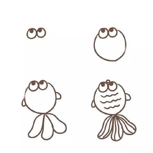 鱼的简笔画法 梭子鱼的简笔画法