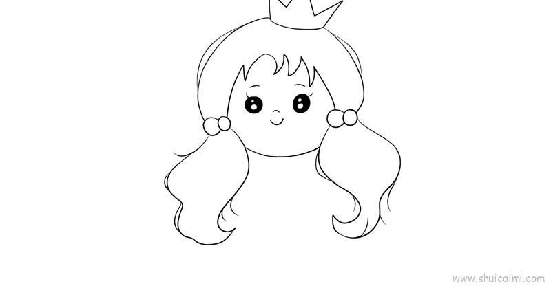 美少女公主儿童画怎么画 美少女公主简笔画图片大全