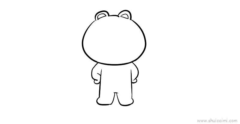 布朗熊儿童画怎么画 布朗熊简笔画步骤