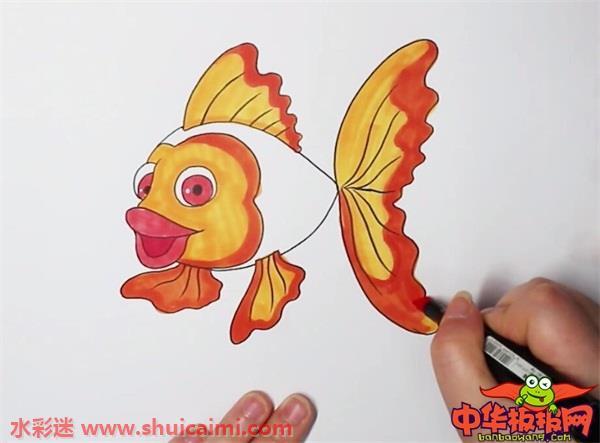 金鱼简笔画步骤图解,教你金鱼怎么画