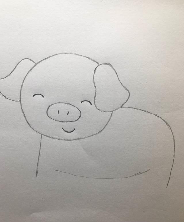 猪头简笔画 猪头简笔画图片大全可爱
