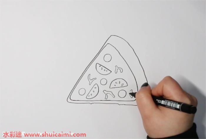 披萨怎么画 披萨简笔画漂亮卡通