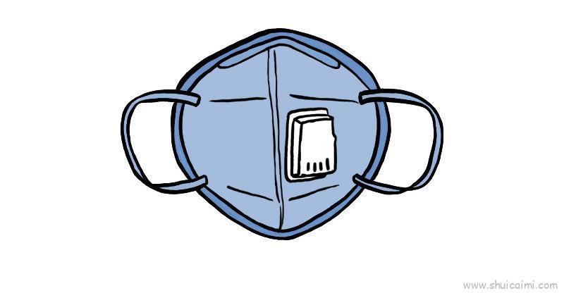 防护口罩儿童画怎么画 防护口罩简笔画图片大全