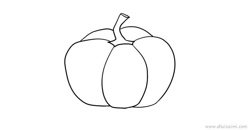 大南瓜儿童画怎么画 大南瓜简笔画简单