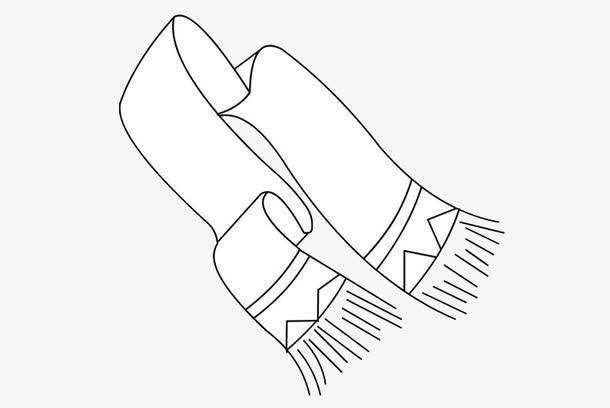 围巾简笔画 围巾简笔画图片大全