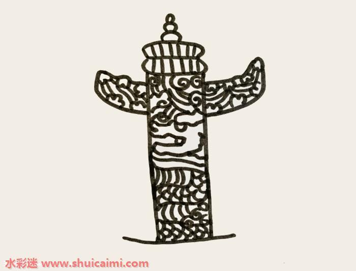 柱子怎么画 柱子简笔画简单彩色