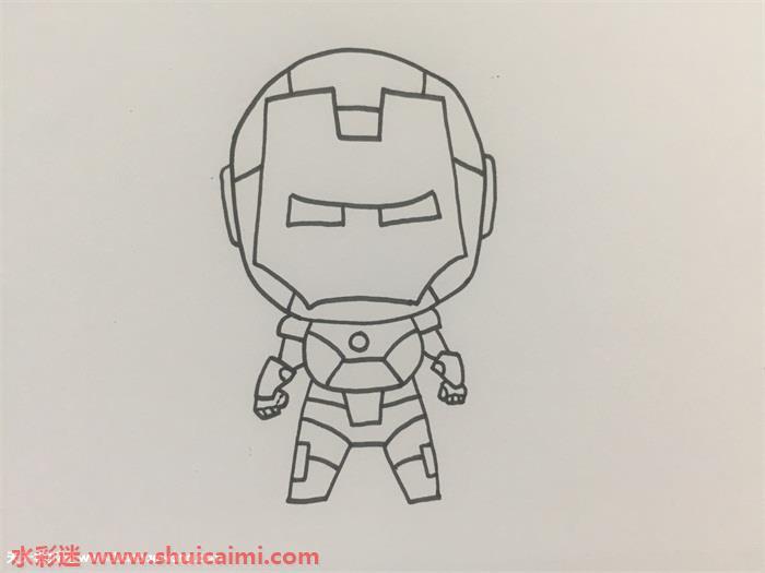 钢铁侠全身怎么画 钢铁侠全身简笔画步骤图