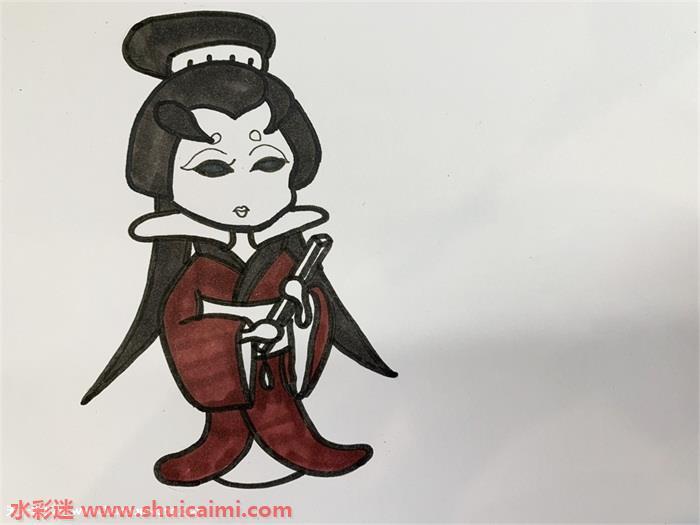 简单动漫人物红蝶简笔画详细教程