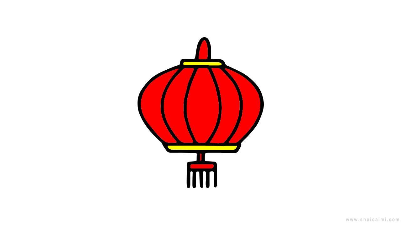 红灯笼简笔画怎么画 红灯笼简笔画顺序