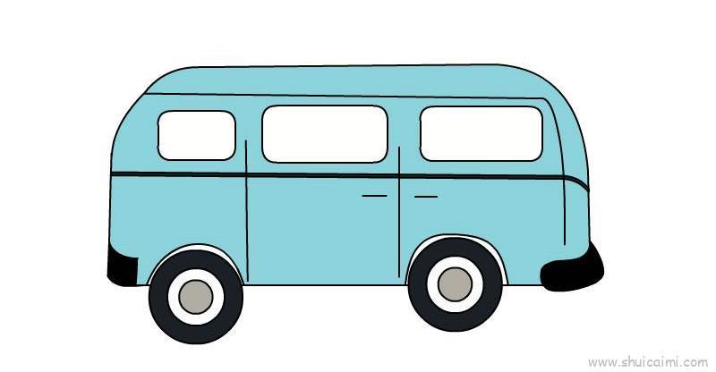 公共汽车儿童画怎么画 公共汽车简笔画图片大全
