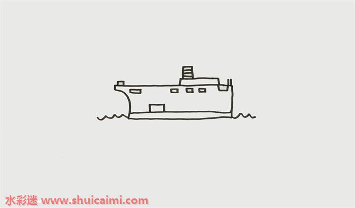 军舰怎么画 军舰简笔画漂亮卡通
