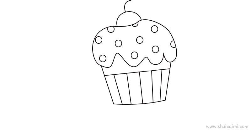 杯子蛋糕儿童画怎么画 杯子蛋糕简笔画图片
