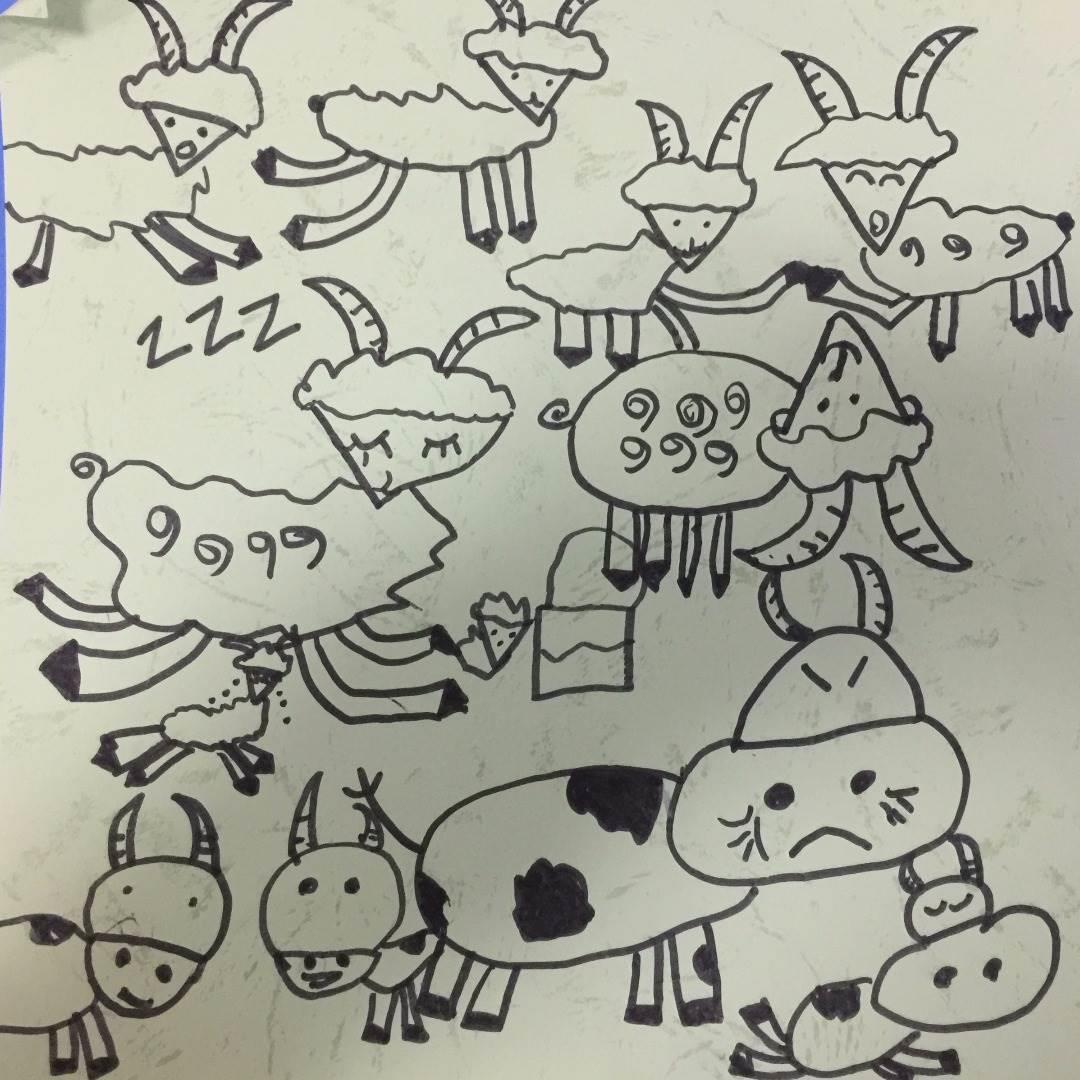 放学简笔画动物素材 放学简笔画动物图片