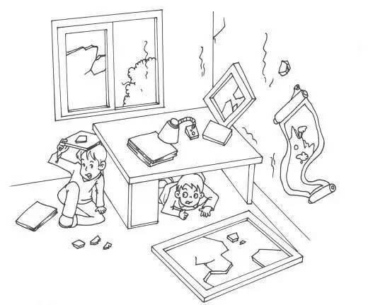 地震简笔画图片大全 地震简笔画图片大全彩色