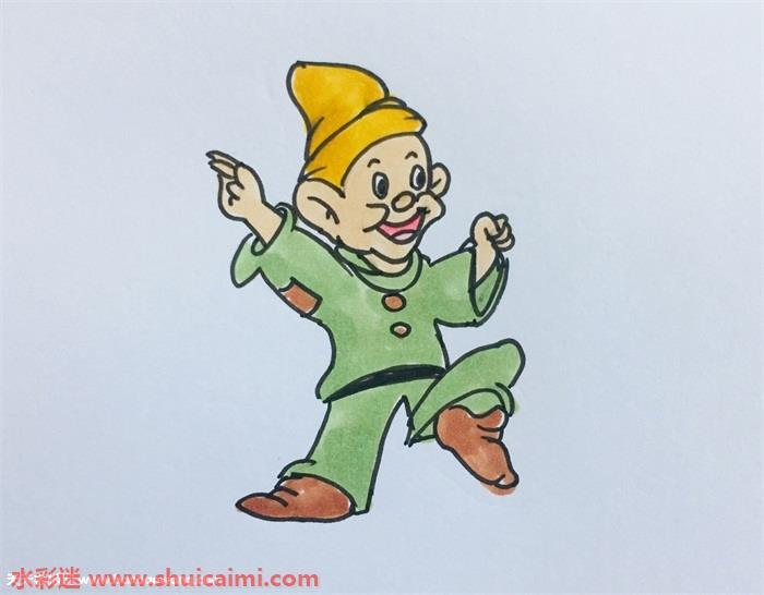 小矮人怎么画 创意小矮人简笔画步骤图