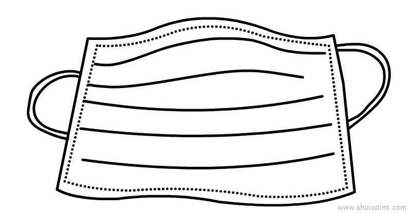 口罩儿童画怎么画 口罩简笔画步骤