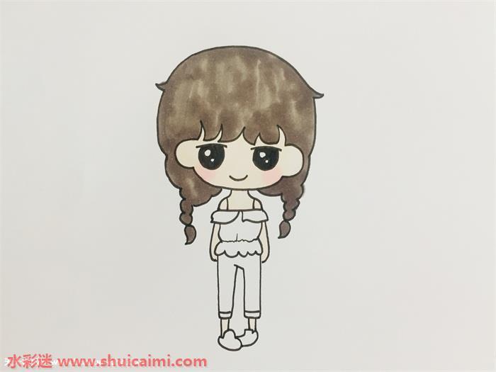 女孩怎么画 女孩简笔画步骤图