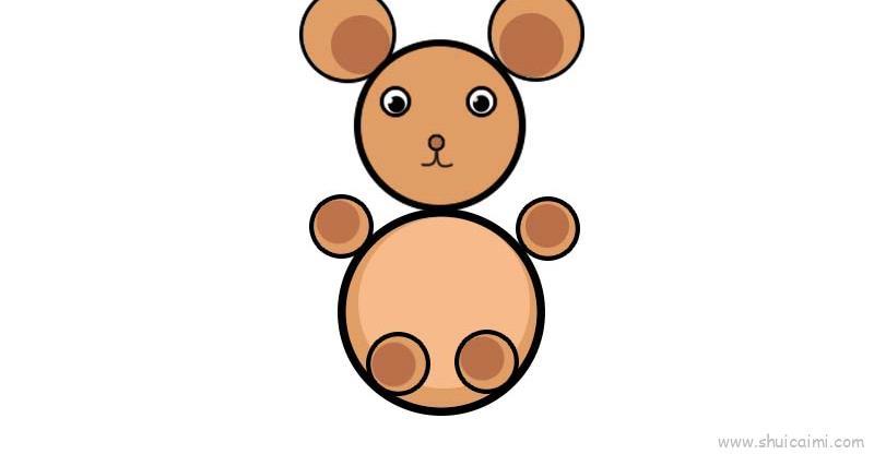 小熊儿童画怎么画 小熊简笔画步骤