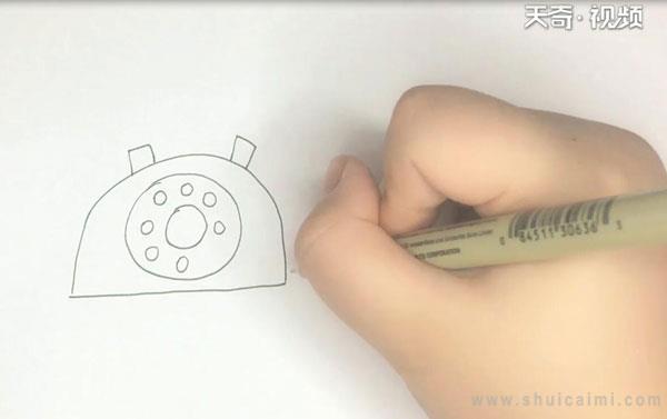 老式座机电话简笔画怎么画 老式座机电话简笔画简单又好看