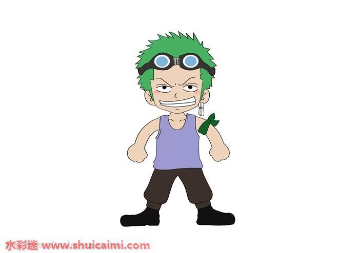 索隆怎么画 索隆简笔画简单