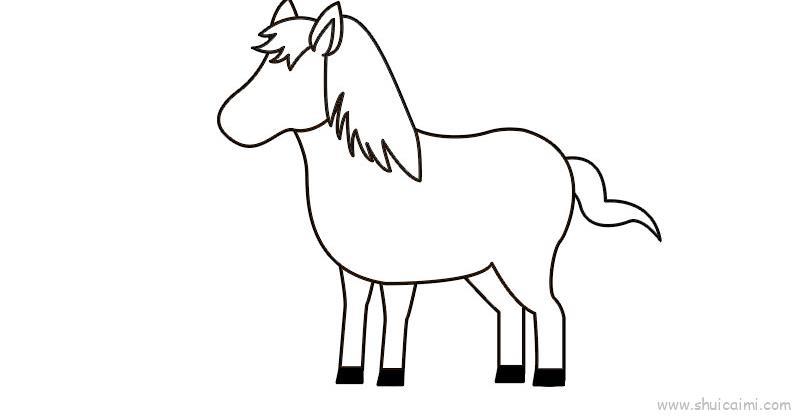 小马儿童画怎么画 小马简笔画步骤