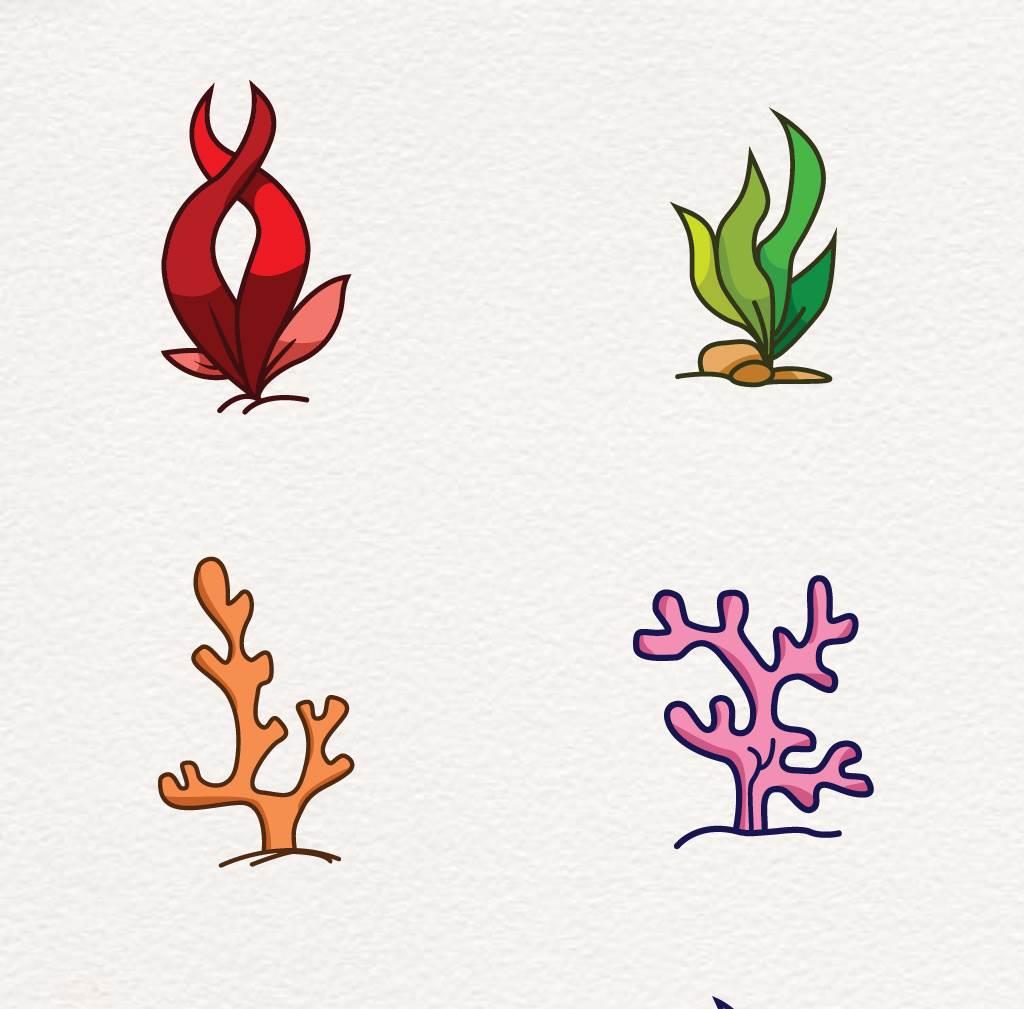 珊瑚简笔画 珊瑚简笔画图片大全