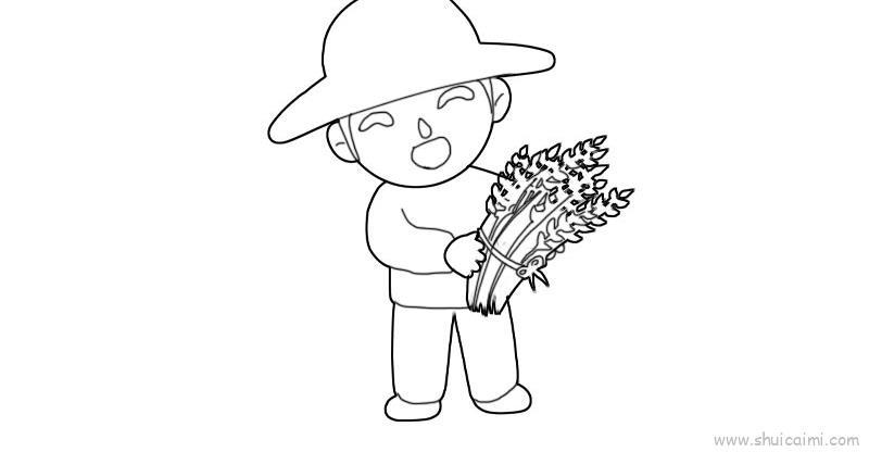 农民教程儿童画怎么画 农民教程简笔画图片大全