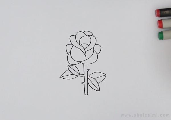 玫瑰花简笔画怎么画 玫瑰花简笔画图片大全