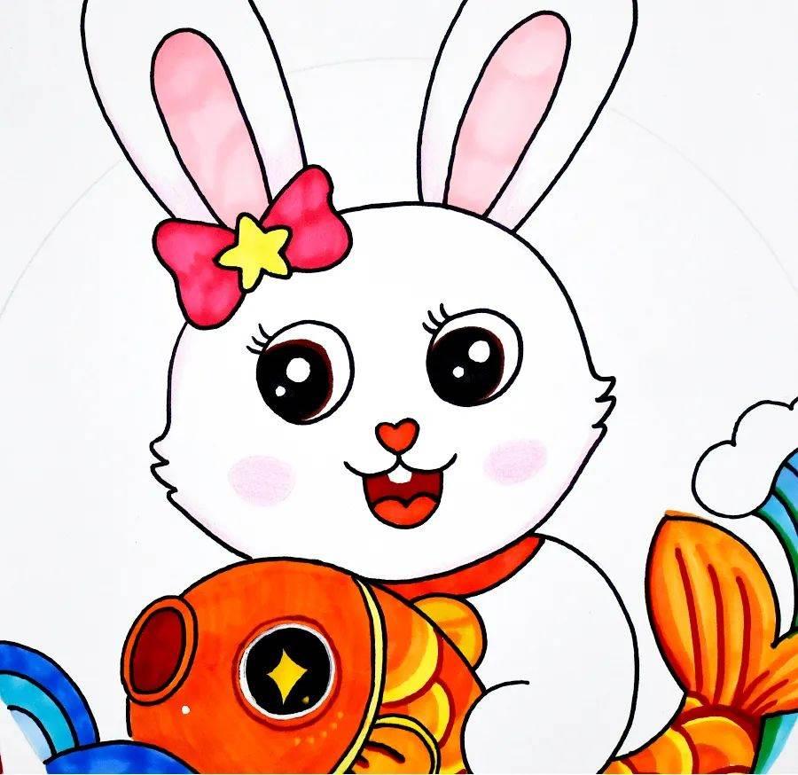 兔子迎新年简笔画怎么画 过年兔子简笔画