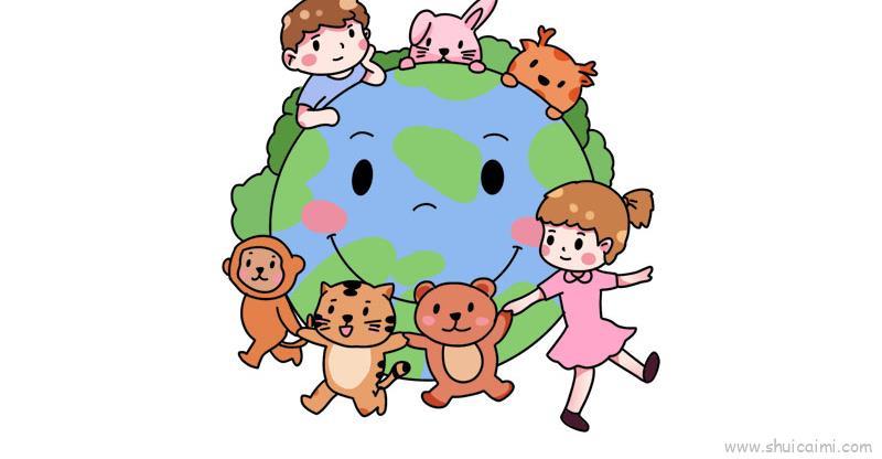 生物多样性儿童画怎么画 生物多样性简笔画简单