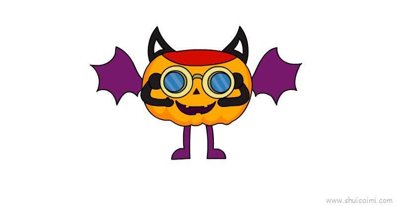 南瓜蝙蝠儿童画怎么画 南瓜蝙蝠简笔画图片大全、