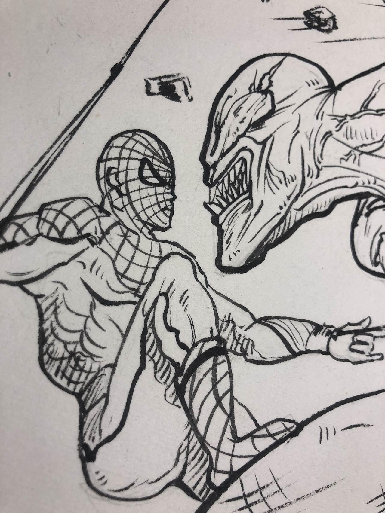 毒液简笔画 毒液简笔画帅气