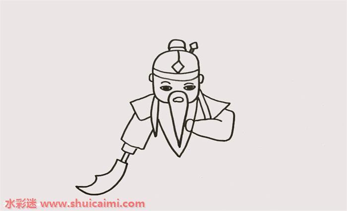 关羽怎么画 关羽简笔画彩色