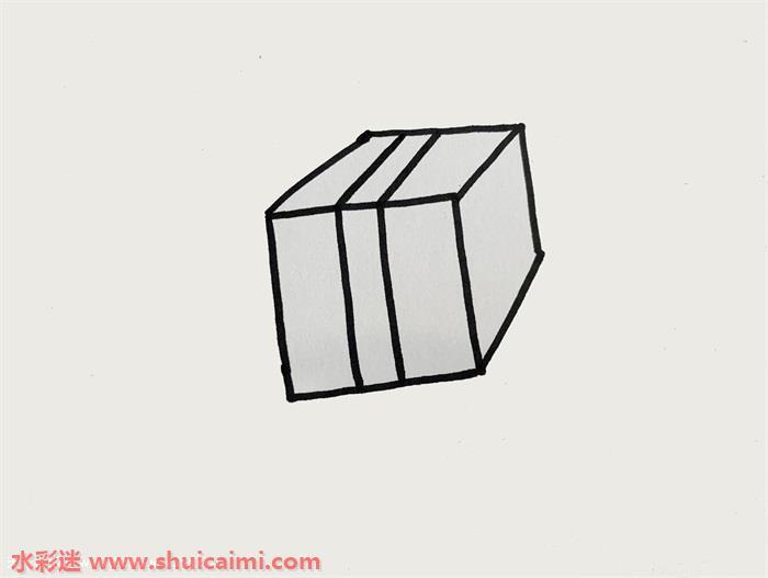 立体箱子简笔画怎么画简单易画彩色